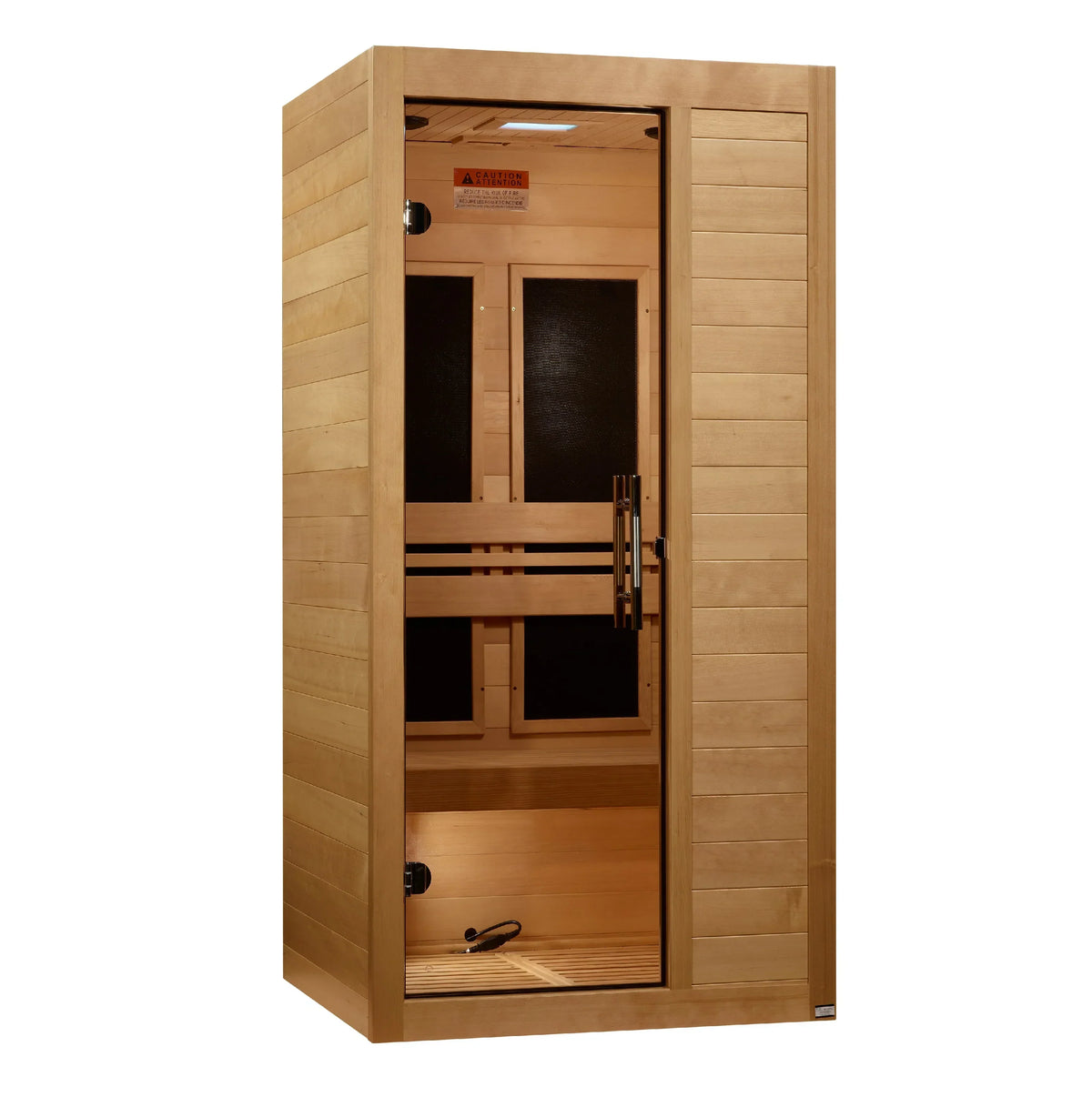 Maxxus 1-Person S-Line Ultra Low EMF FAR Infrared Sauna - Canadian Hemlock MX-S106-01-ULEMF
