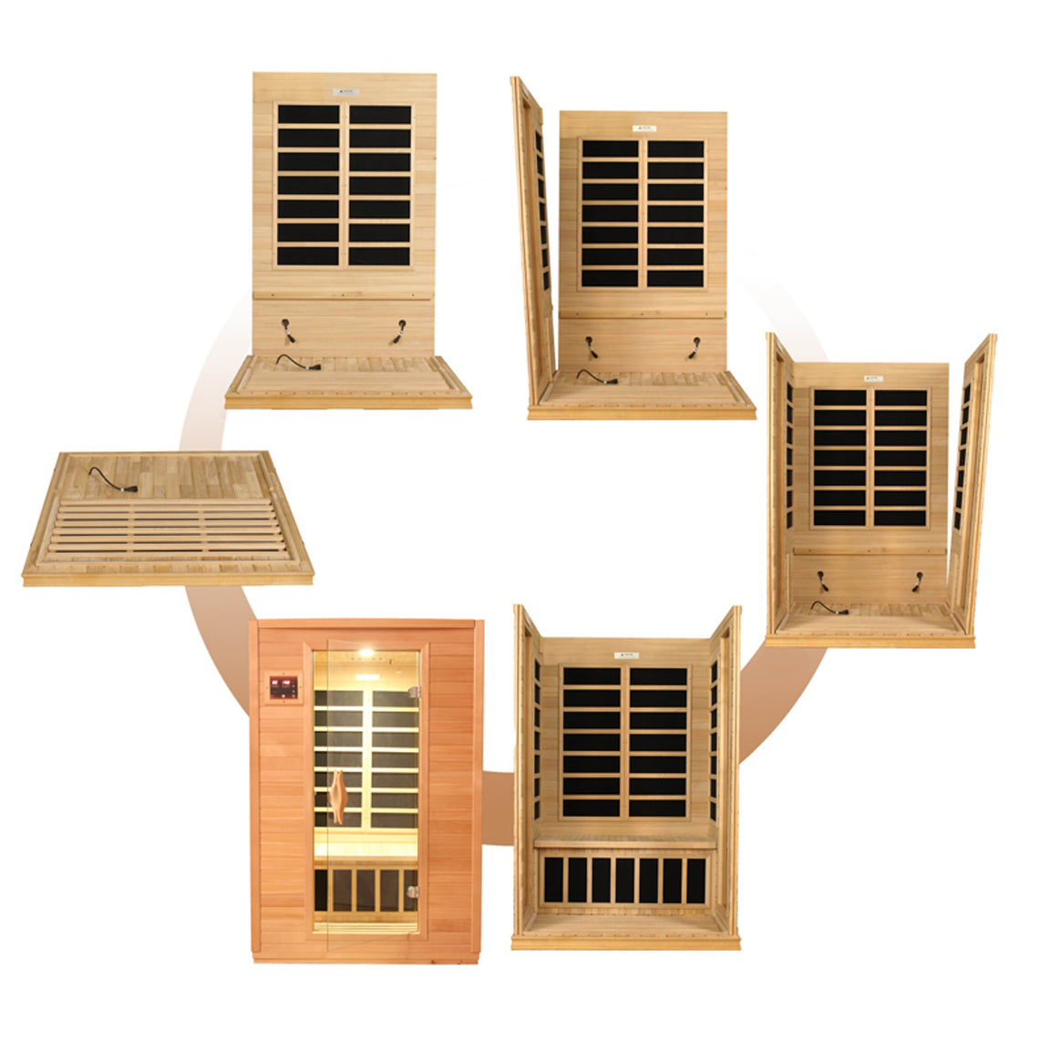 Dynamic "Versailles" 2-person Low EMF FAR Infrared Sauna DYN-6202-03