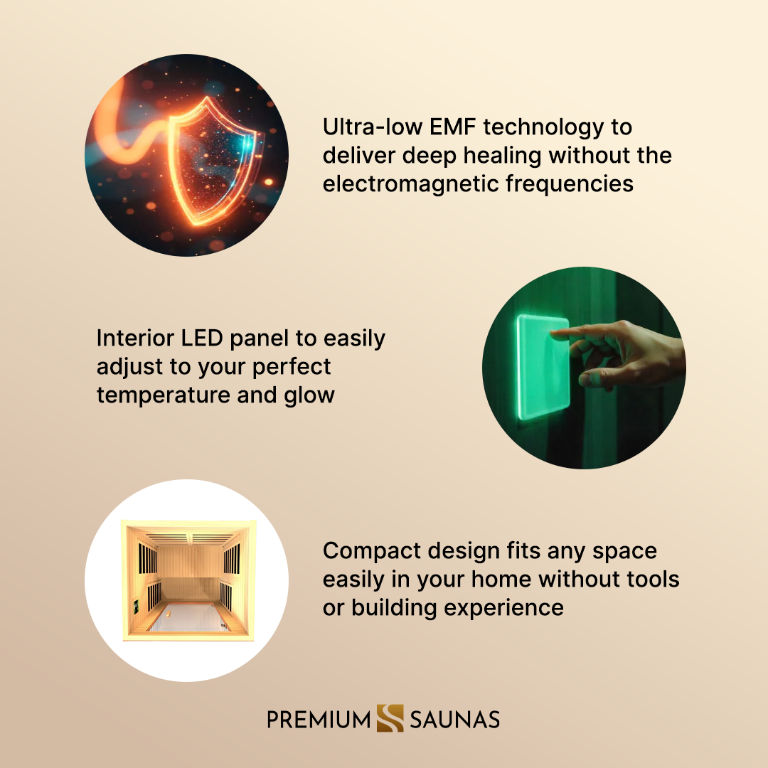 Dynamic "Avila" 1-2-person Low EMF FAR Infrared Sauna DYN-6103-01