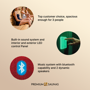 Dynamic Lugano 3-person Ultra Low EMF FAR Infrared Sauna - DYN-6336-02 Elite