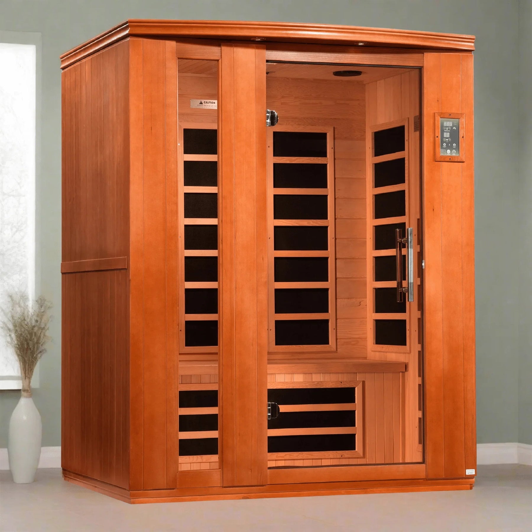 Dynamic "Lugano" 3-person Low EMF FAR Infrared Sauna DYN-6336-02