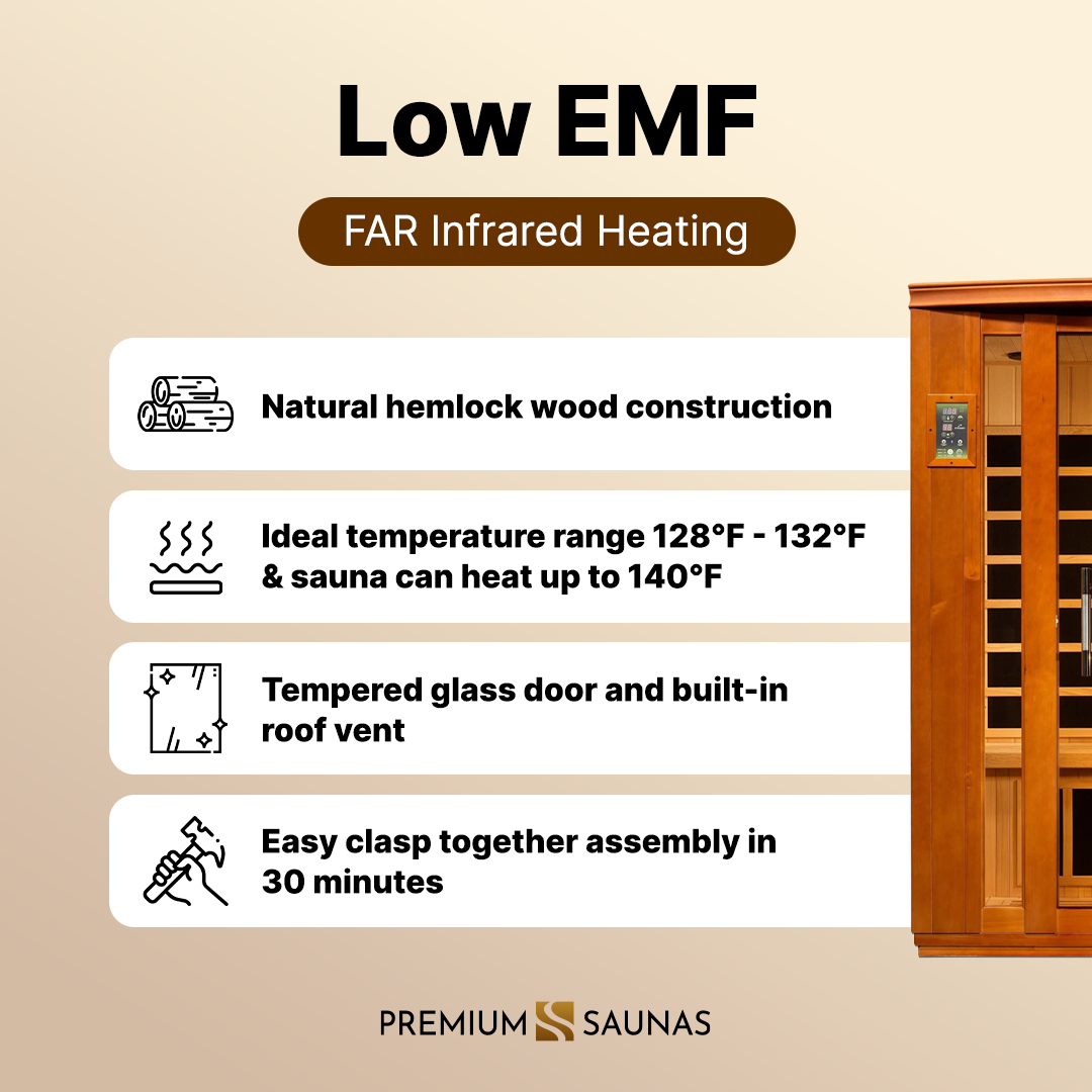 Dynamic "Bellagio" 3-person Low EMF FAR Infrared Sauna - DYN-6306-02
