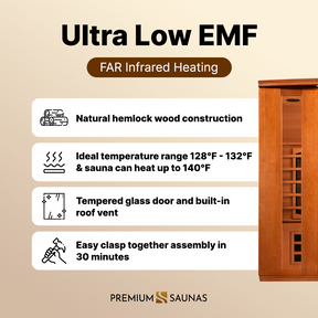 Dynamic Lugano 3-person Ultra Low EMF FAR Infrared Sauna - DYN-6336-02 Elite