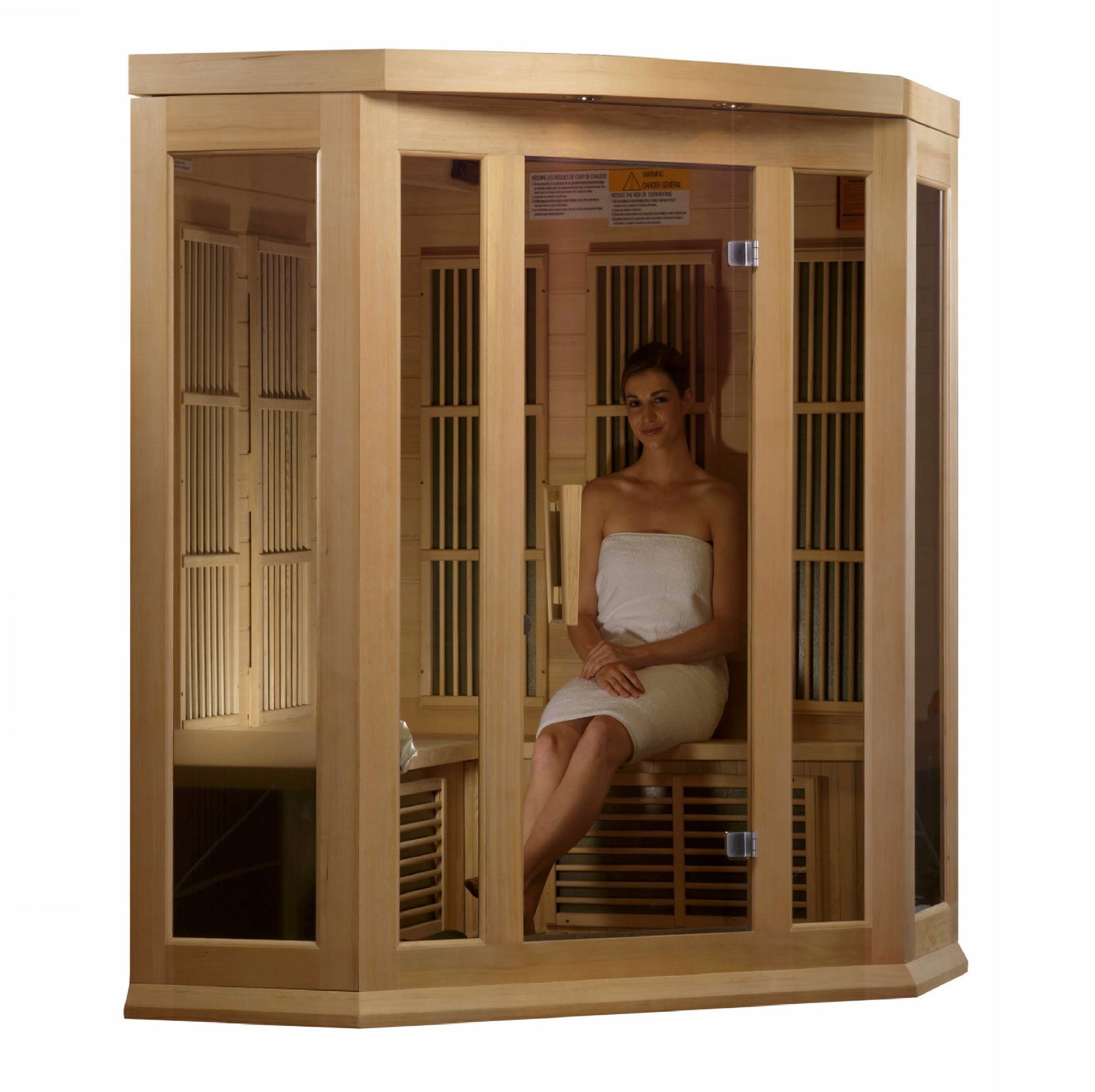 Maxxus 3-Person Low EMF FAR Infrared Sauna Canadian Hemlock MX-K356-01