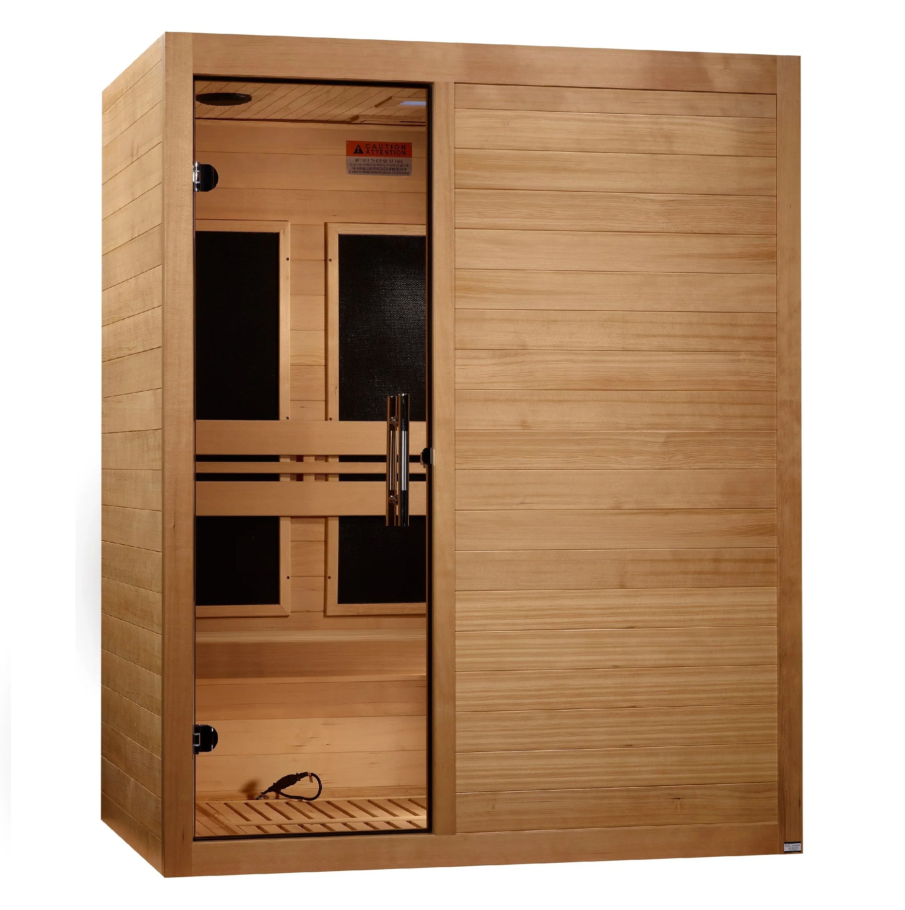 Maxxus 3-Person S-Line Low EMF FAR Infrared Sauna - Canadian Hemlock MX-S306-01