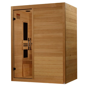 Maxxus 3-Person S-Line Low EMF FAR Infrared Sauna - Canadian Hemlock MX-S306-01