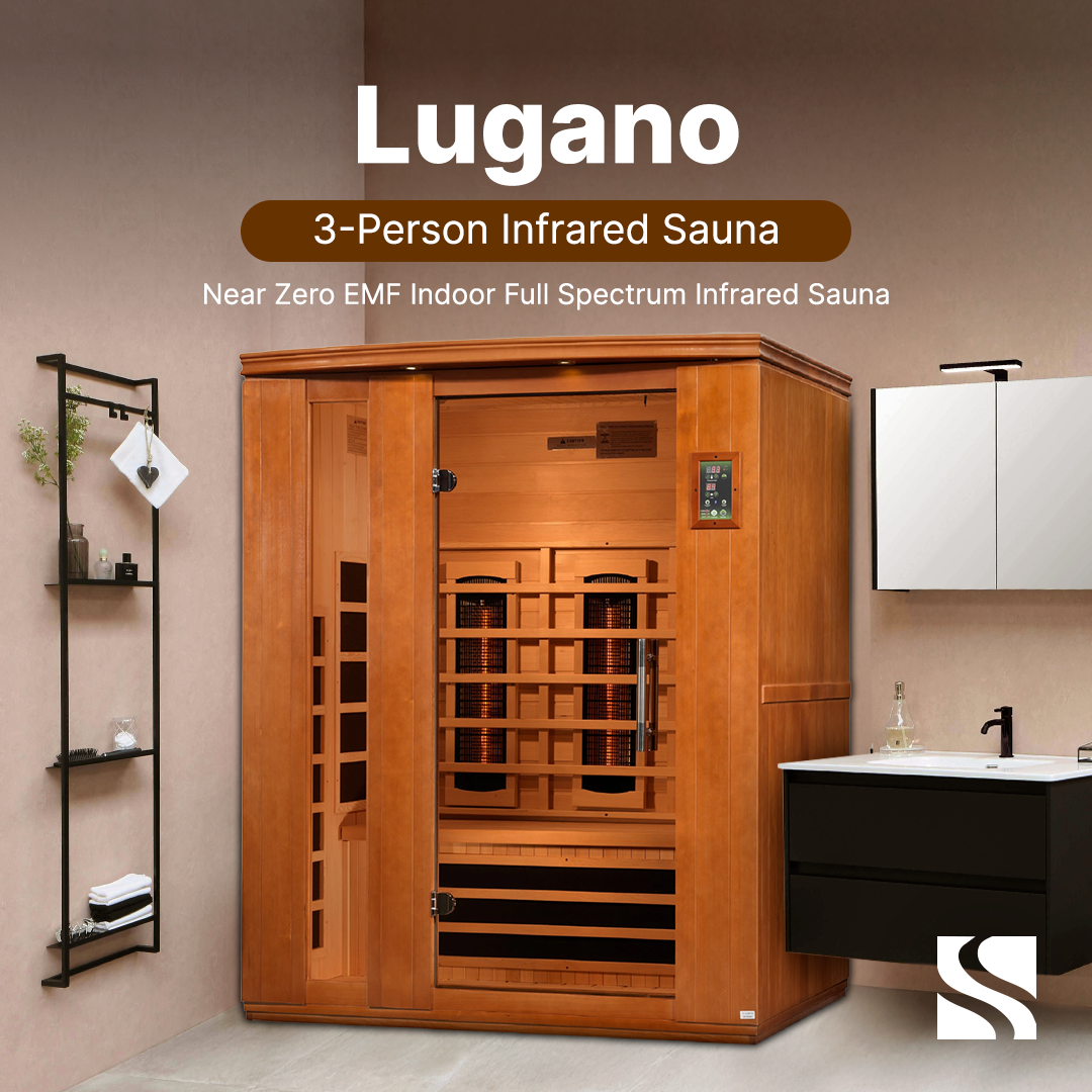 Dynamic "Lugano" 3-Person Full Spectrum  Near Zero EMF FAR Infrared Sauna DYN-6336-03 FS