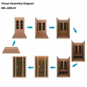 Maxxus Seattle 2-Person Near Zero EMF (Under 2MG) FAR Infrared Sauna Canadian Hemlock MX-J206-01-ZF