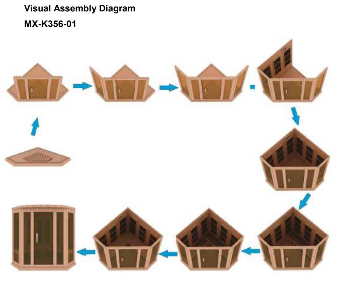 Maxxus 3-Person Corner Full Spectrum  Near Zero EMF FAR Infrared Sauna Canadian Red Cedar MX-M356-01-FS CED