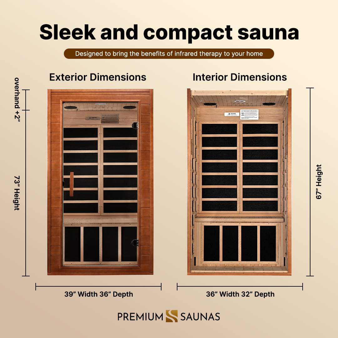 Dynamic Avila Elite 1-2-person Ultra Low EMF FAR Infrared Sauna - DYN-6103-01 Elite