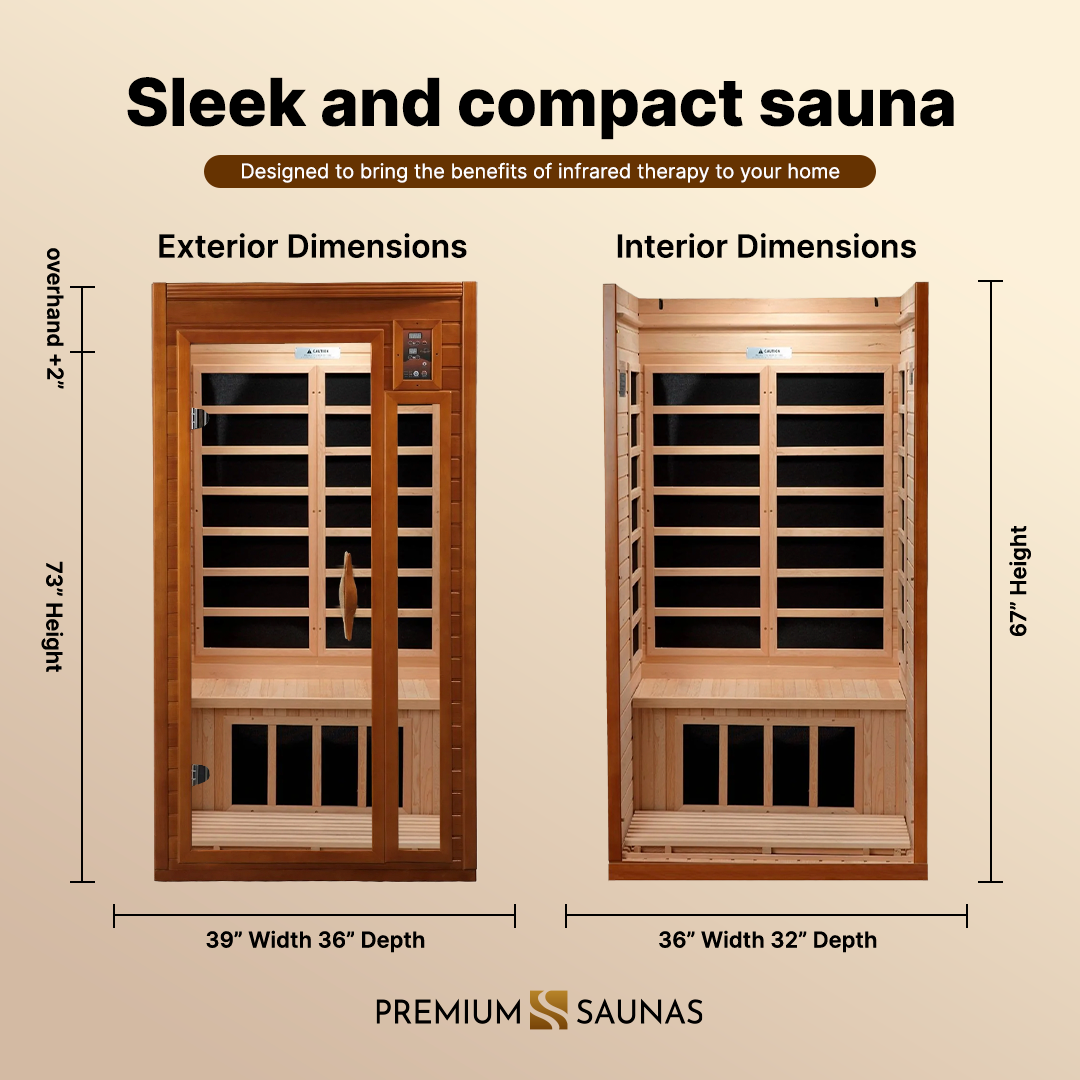 Dynamic Barcelona Elite 1-2-person Ultra Low EMF FAR Infrared Sauna - DYN-6106-01 Elite
