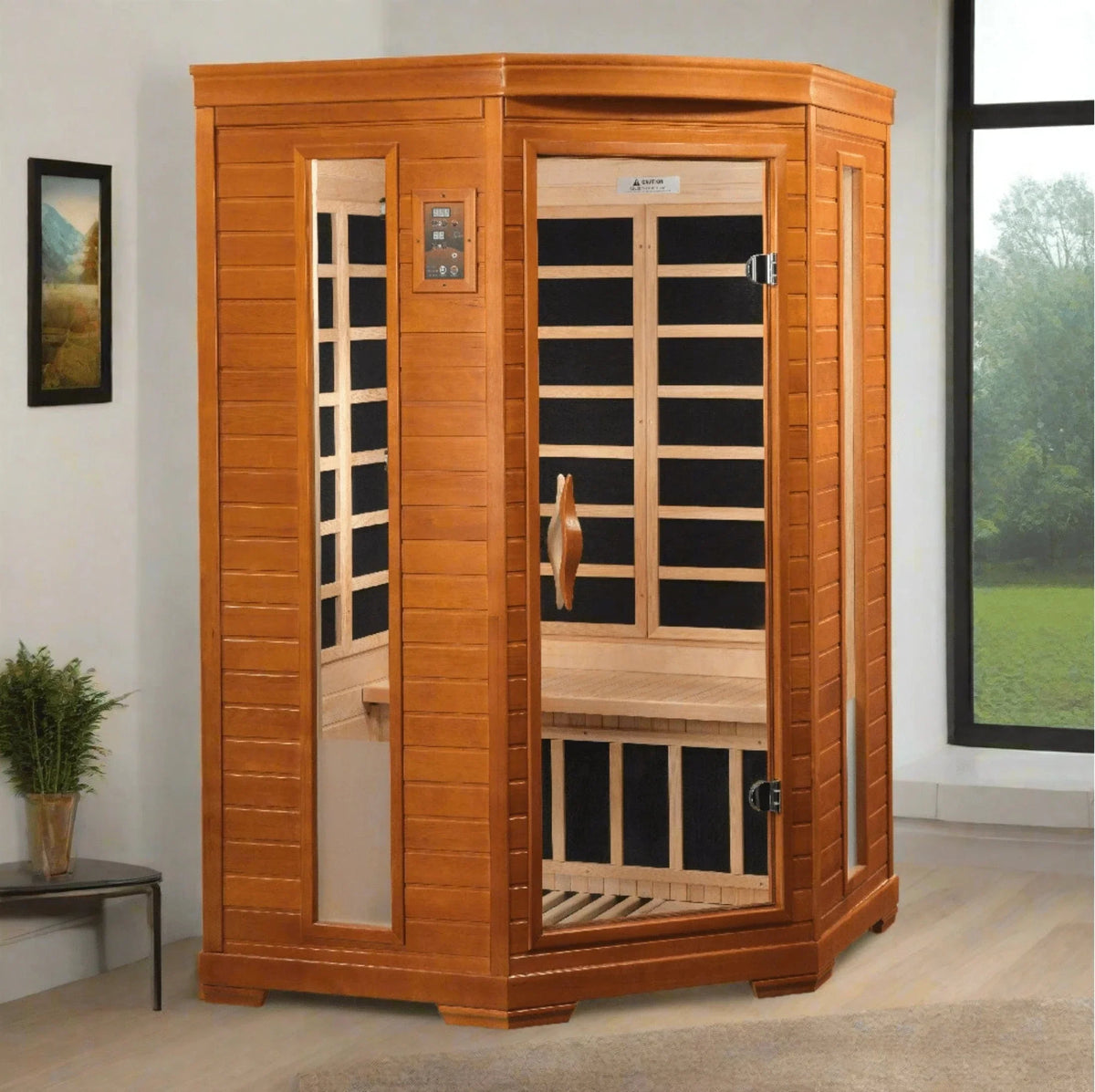 Dynamic "Heming" 2-person Corner Low EMF FAR Infrared Sauna - DYN-6225-02