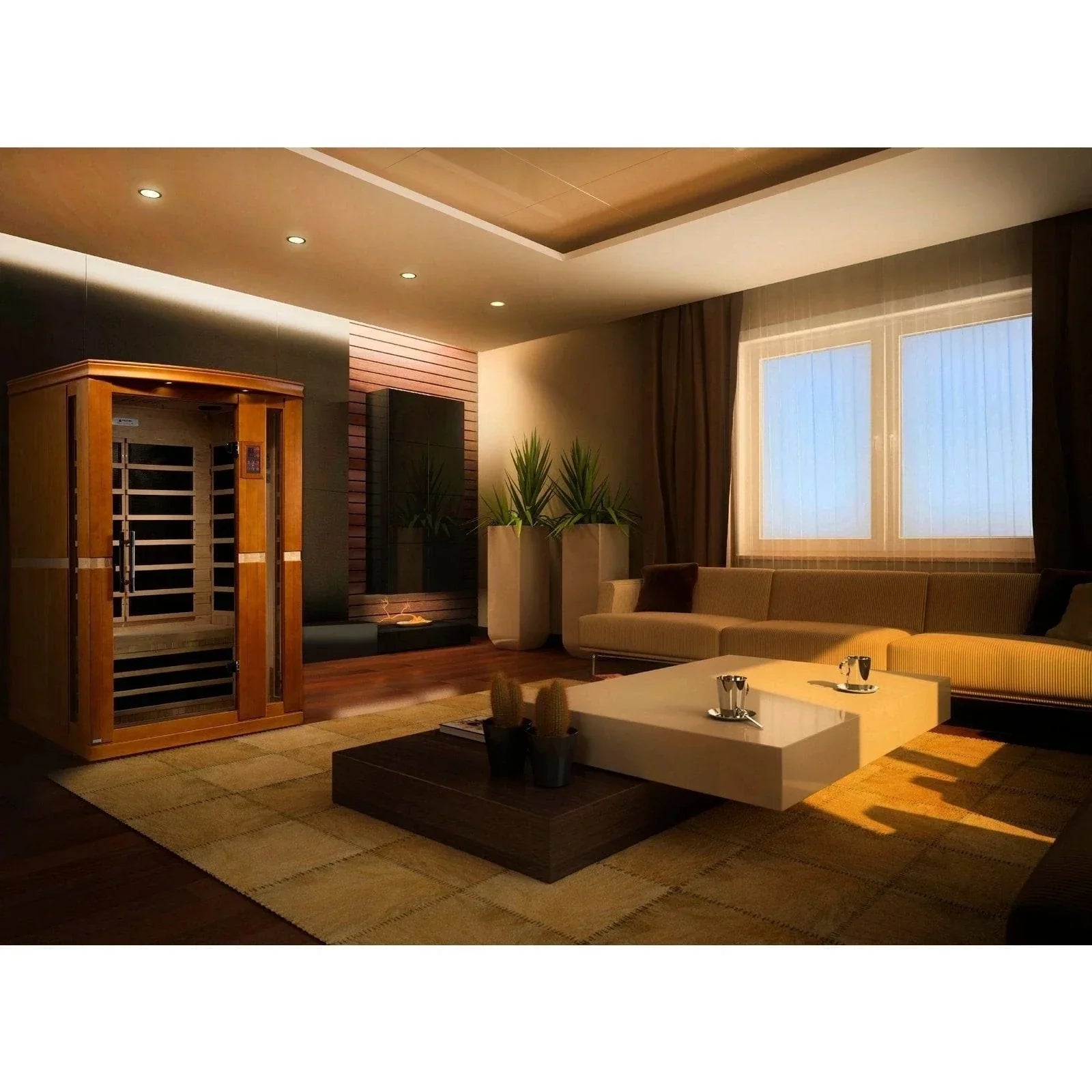 Dynamic "Vittoria" 2-person Low EMF FAR Infrared Sauna - DYN-6220-01