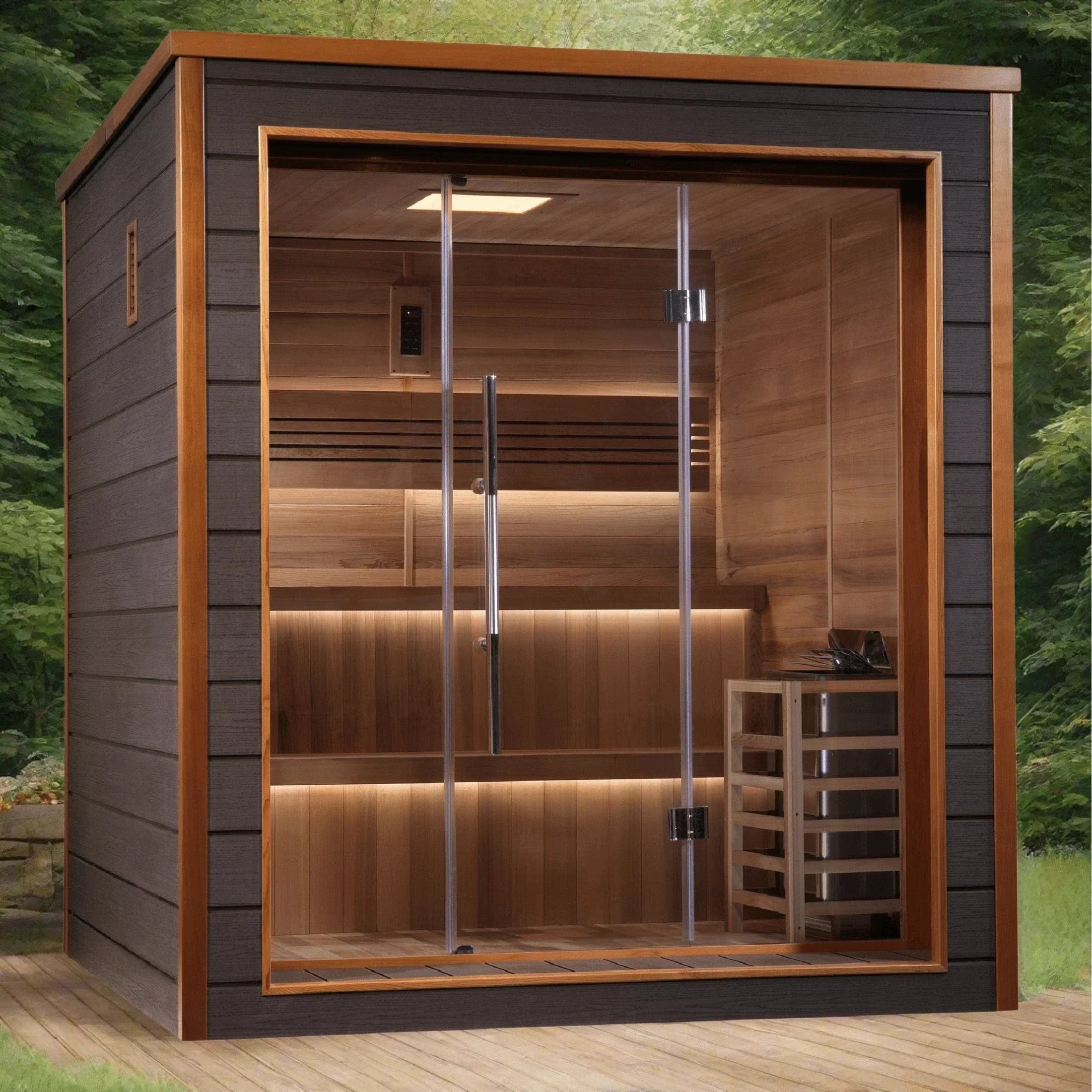 Golden Designs Bergen 6 Person Outdoor Traditional Sauna GDI-8206-01