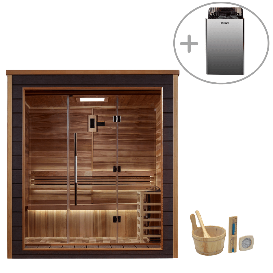 Golden Designs Drammen 3 Person Outdoor Traditional Sauna GDI-8203-01