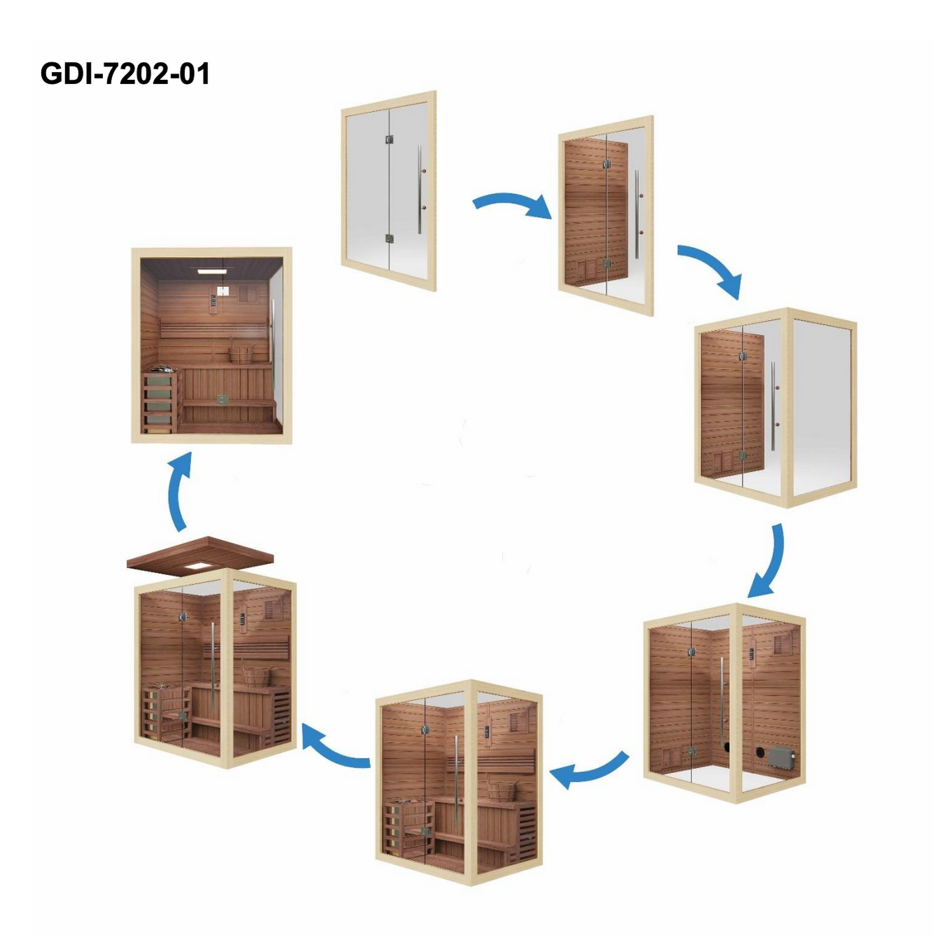 Golden Designs "Hanko Edition" 2 Person Indoor Traditional Sauna GDI-7202-01
