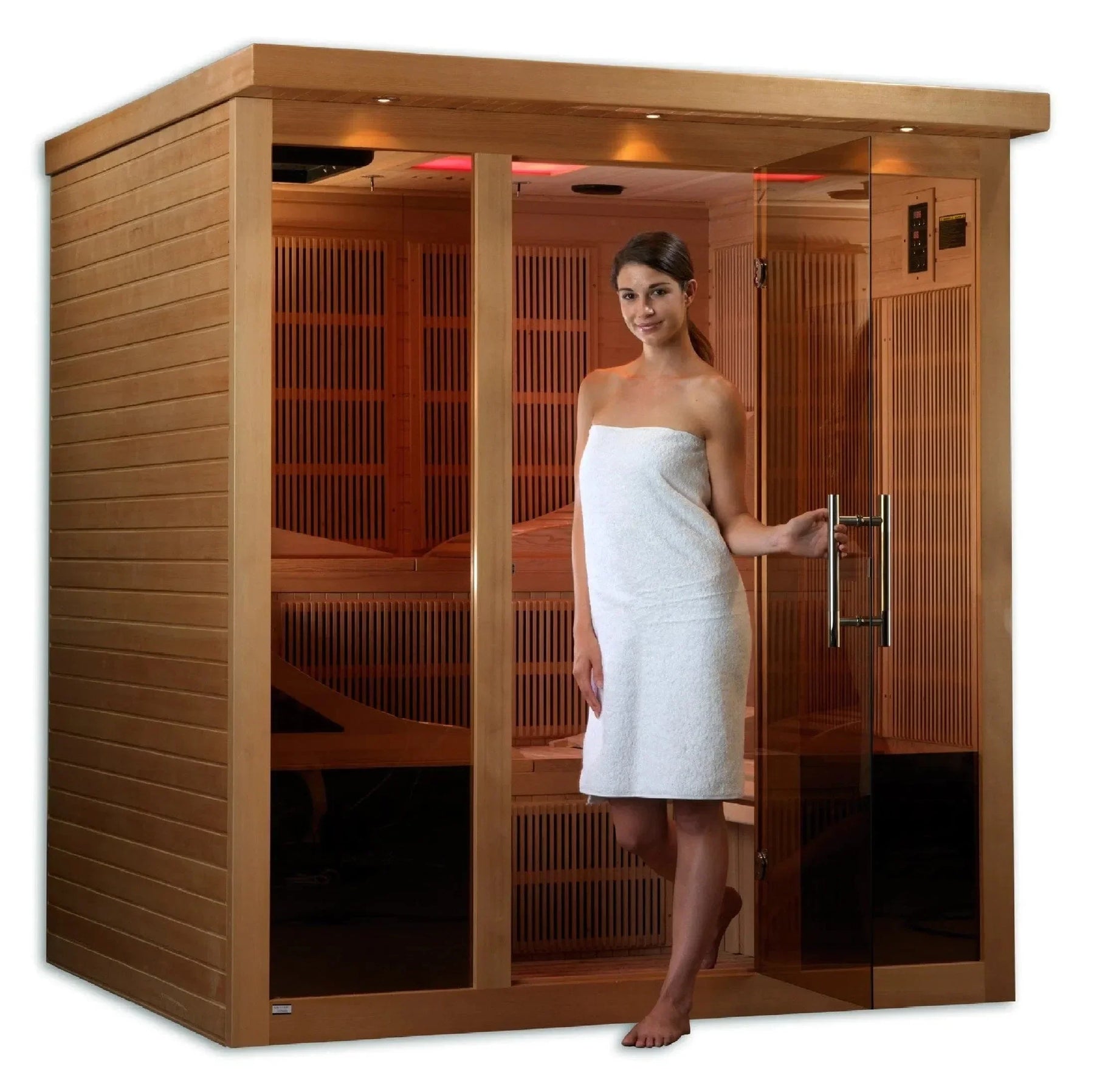 Golden Designs "Monaco" 6-person PureTech™ Near Zero EMF FAR Infrared Sauna - GDI-6996-01