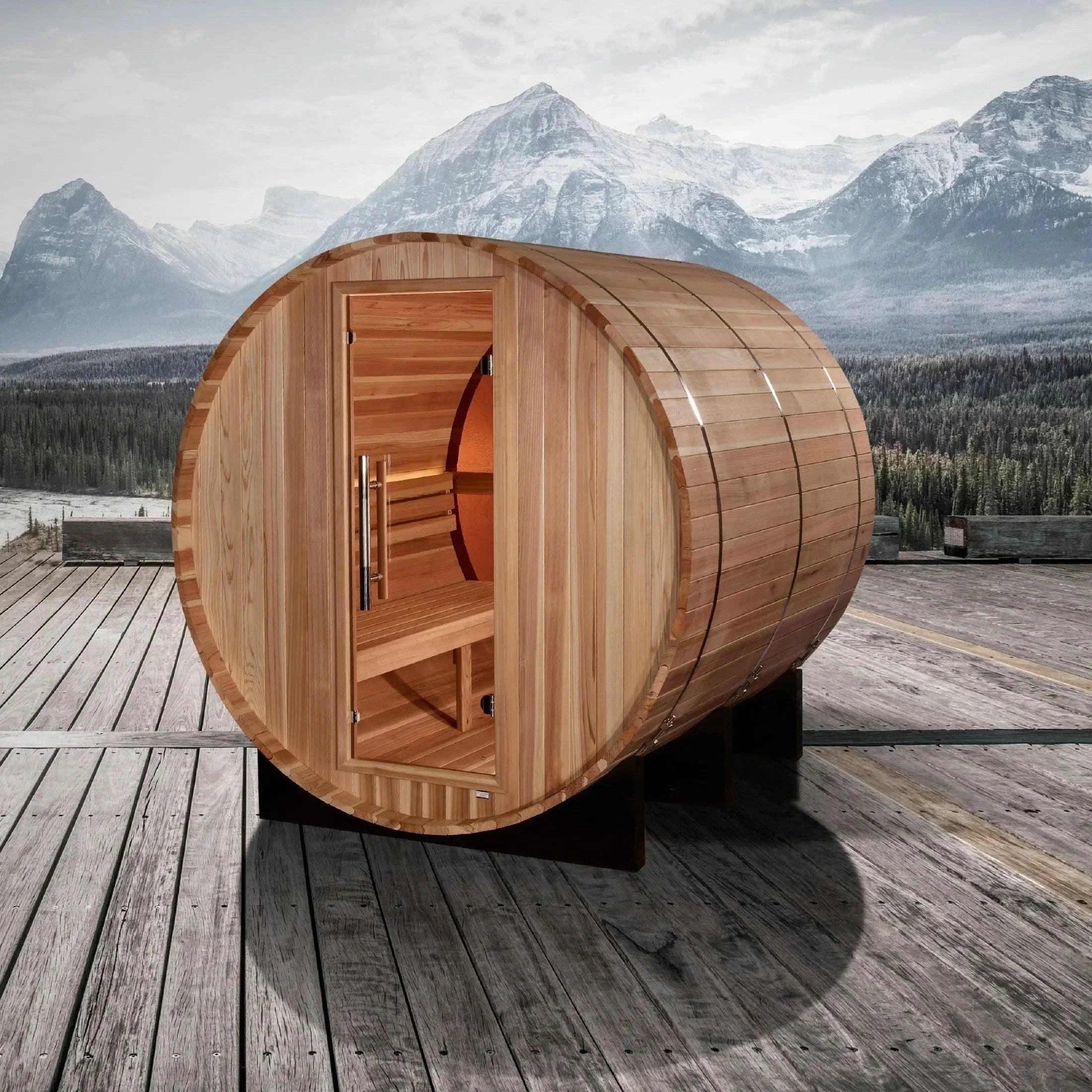 Golden Designs "Zurich" 4 Person Barrel Traditional Sauna GDI-B024-01