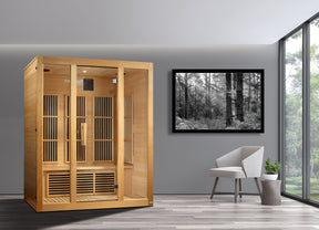Maxxus 3-Person "Bellevue" Low EMF FAR Infrared Sauna Canadian Hemlock MX-J306-01