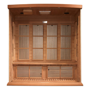 Maxxus 4-Person "Chaumont Edition" Near Zero EMF FAR Infrared Sauna - Canadian Red Cedar MX-K406-01-ZF CED
